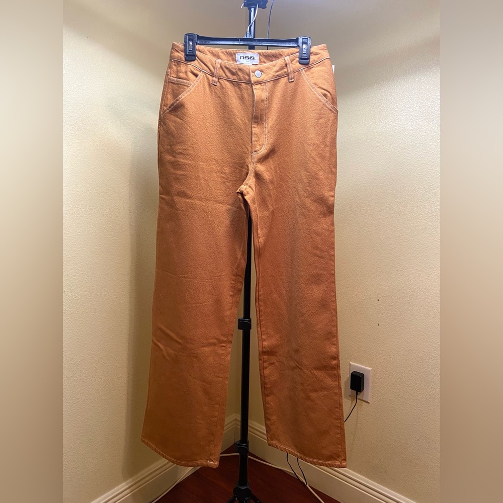 RSQ Relaxed Carpenter Pants, Color Orange/Brown, Size L, Condition New